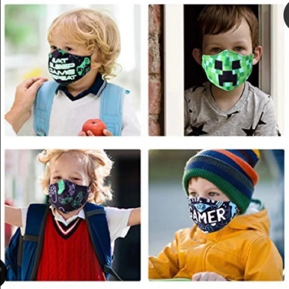 NWT Kids 6pcs Gamer Reusable Washable Breathable children mama set
